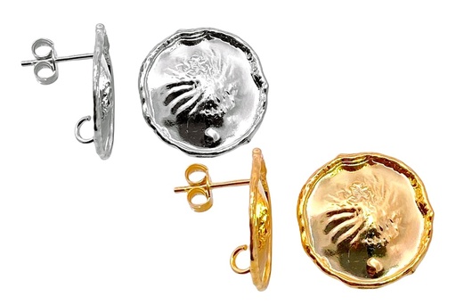 Sterling silver circle 18mm earring finding