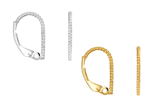 Sterling silver finding earring