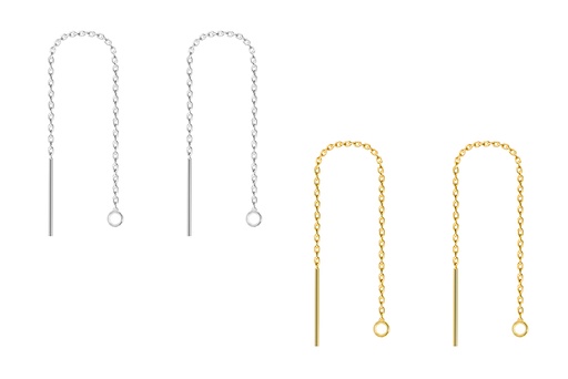 Sterling silver finding earring