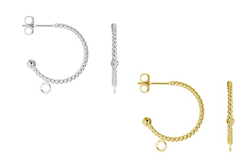 Sterling silver finding earring