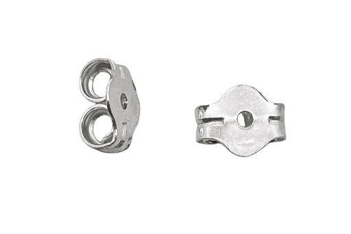 [17116FPL] Sterling silver 4mm ear nut finding