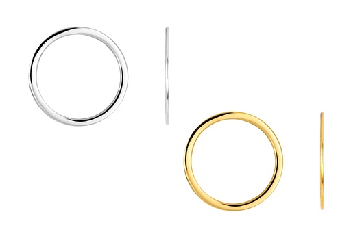 Flat sterling silver ring 2x0.50mm