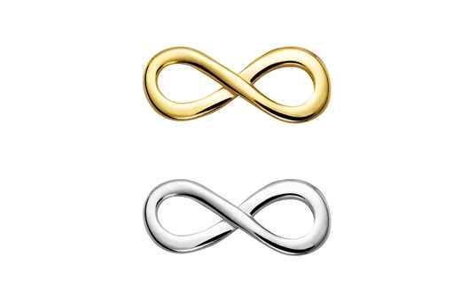 Sterling silver infinity symbol connector