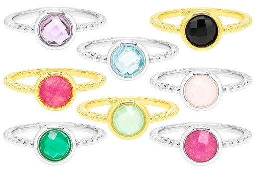 Anillo plata 925 piedra semi preciosa 