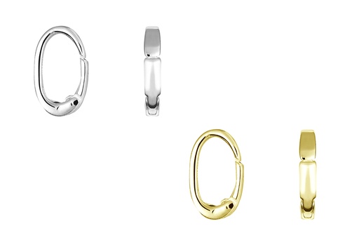 Sterling silver spring-loaded invisible clasp