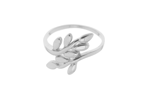 Anillo plata 925 hojas 