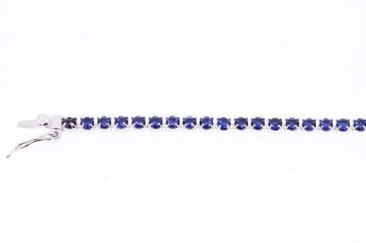 Pulsera plata rodiada cz 2mm tennis una linea 