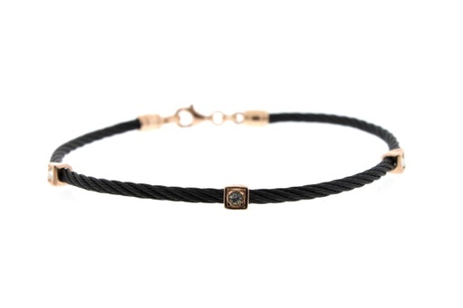 Bracelet silver with steel cz