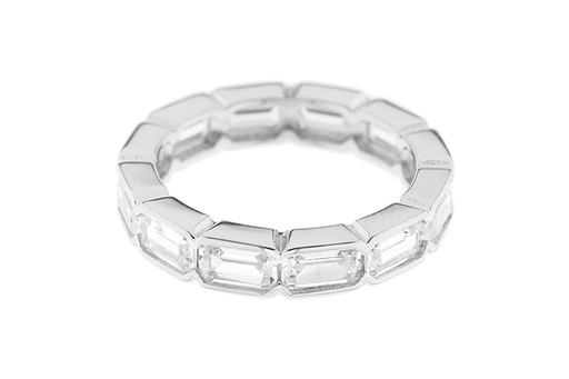 Anillo plata 925 zirconita alianza