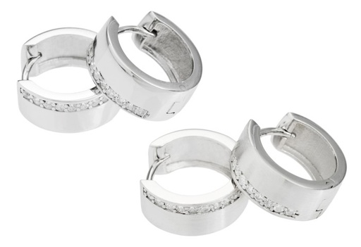 [080340001ZBL] Pendiente aro plata 925 cz 