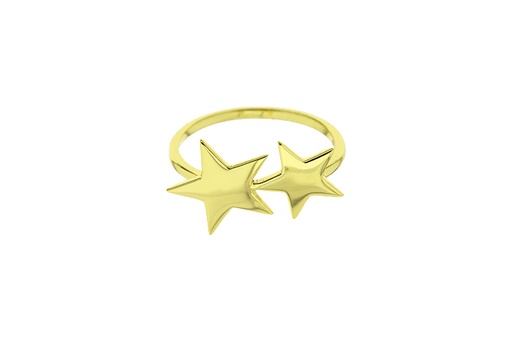 Anillo plata 925 dos estrellas 