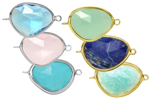 Silver 925  semi precious stone finding