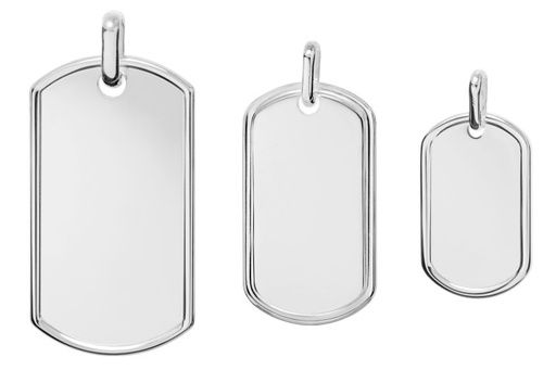 Placa militar plata 925