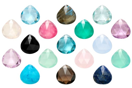 Colgante piedra talla pera 8x8mm 