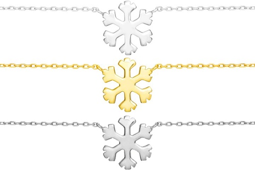 Collar plata 925 copo de nieve