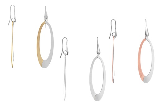 Silver 925 oval earring