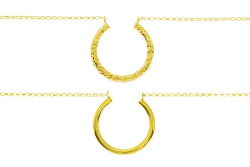 [12457C00HADO] Silver 925 necklace 40+5cm gold plated