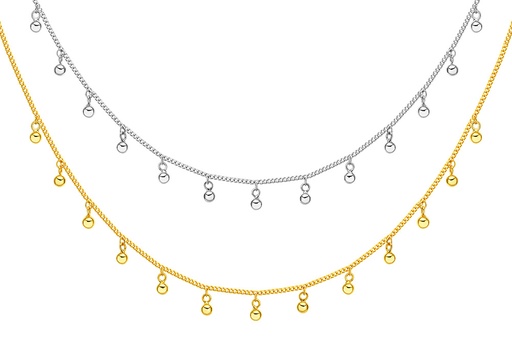 Collar plata 925 bolitas