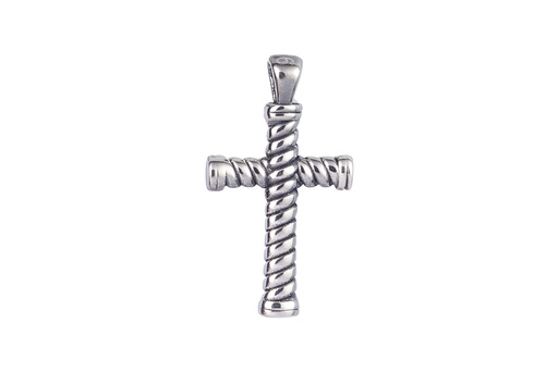 Sterling silver cross electroform pendant