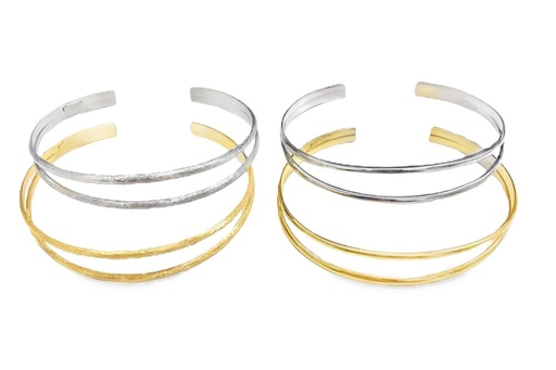 Sterling silver wire narrow cuff bangle bracelet