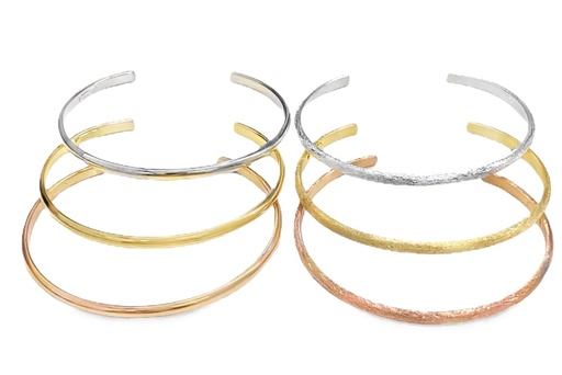 Brazalete plata 925 media caña 3mm