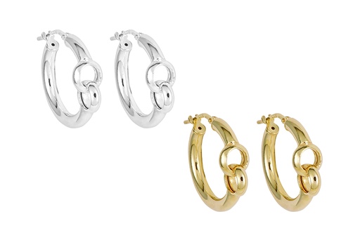 Sterling silver hoop earrings