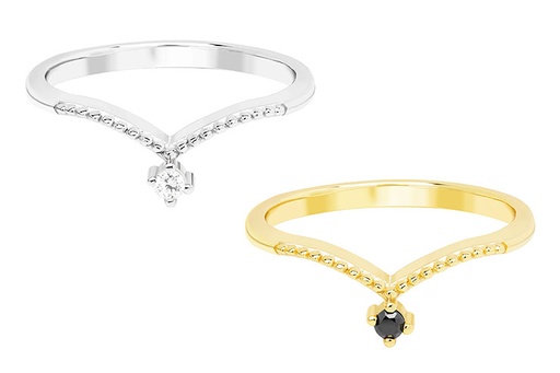 Anillo plata 925 pico con zirconitas