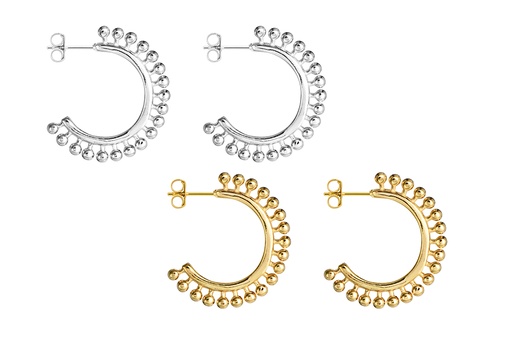 Sterling silver hoop earring