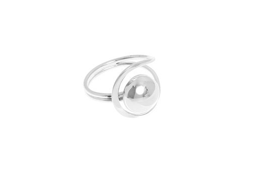 Anillo plata 925 media bola 