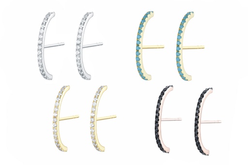 Sterling silver zirconia earring