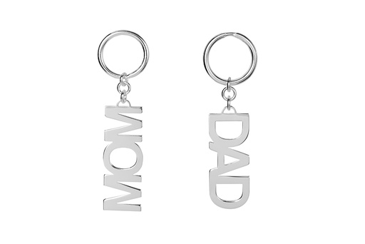 [15174KMA000000PL] Sterling silver mom & dad key chain