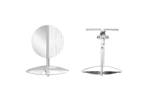 [15176G00000000PL] Gemelos plata 925 circilo mate y brillo 