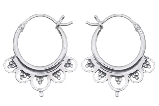 [15321EOX] Sterling silver arabic style earring hoop