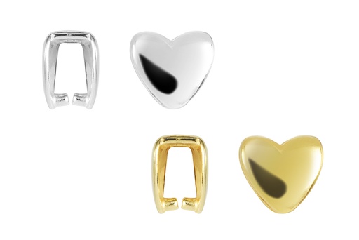 Sterling silver bail heart