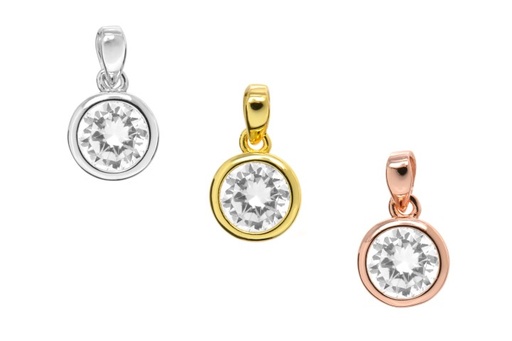 Sterling silver zirconia pendant