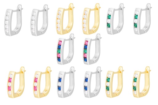 Sterling silver zirconia earring