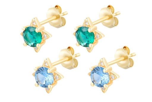 Sterling silver zirconia earring