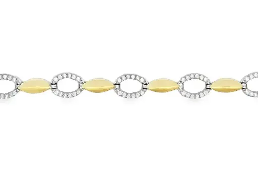 Sterling silver zirconia bracelet
