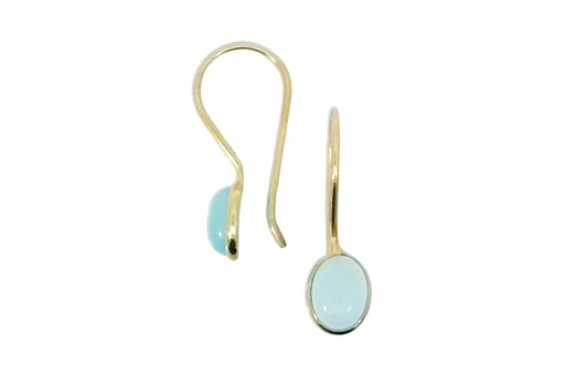 Sterling silver semiprecious stone earring