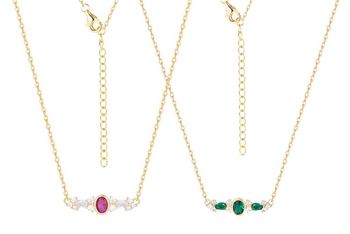 Collar plata 925 mix de zirconitas