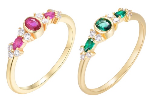 Sterling silver mix zirconia ring