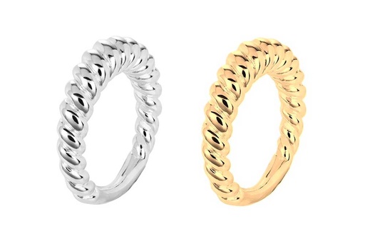 Sterling silver scalloped ring