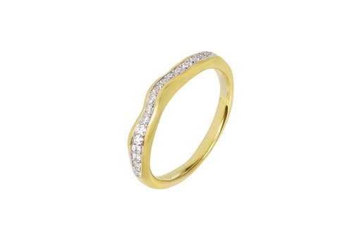 Anillo plata 925 forma irregular con zirconitas