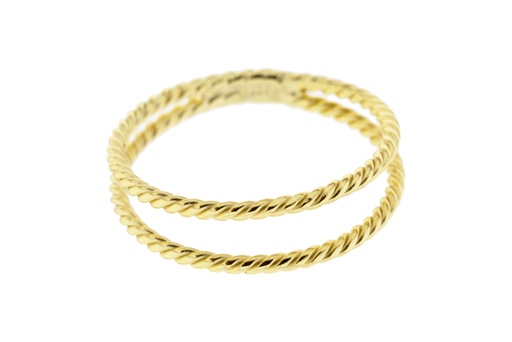 Sterling silver double braided band ring