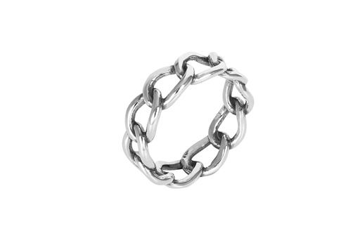 Anillo plata 925 hombre eslabones rígidos