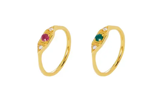 Sterling silver ring with mixed stones