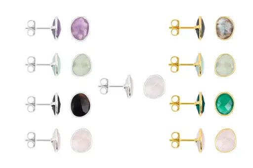 Pendiente plata 925 forma irregular 12x10mm