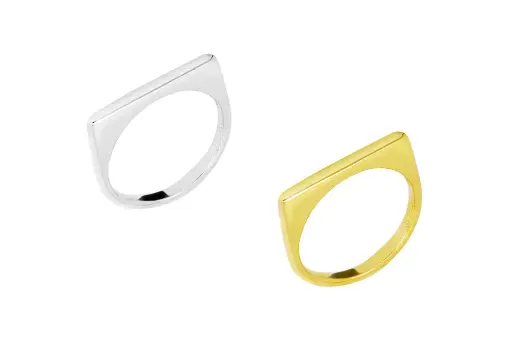 Sterling silver 19x2mm ring