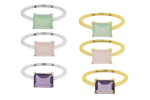 Silver 925 ring semi precious stone