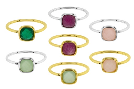 Silver 925 ring semi precious stone